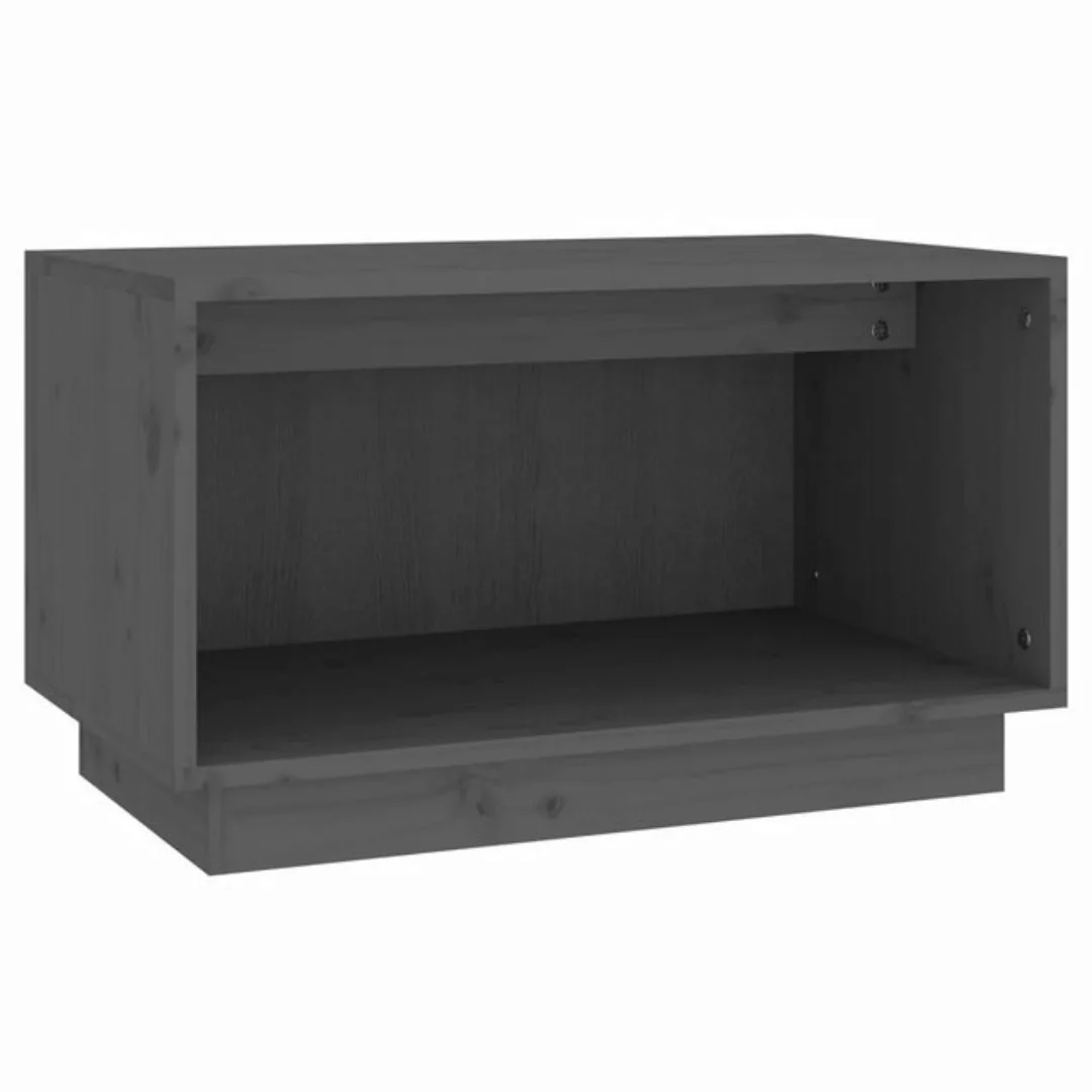 vidaXL TV-Schrank TV-Schrank Grau 60x35x35 cm Massivholz Kiefer Lowboard günstig online kaufen