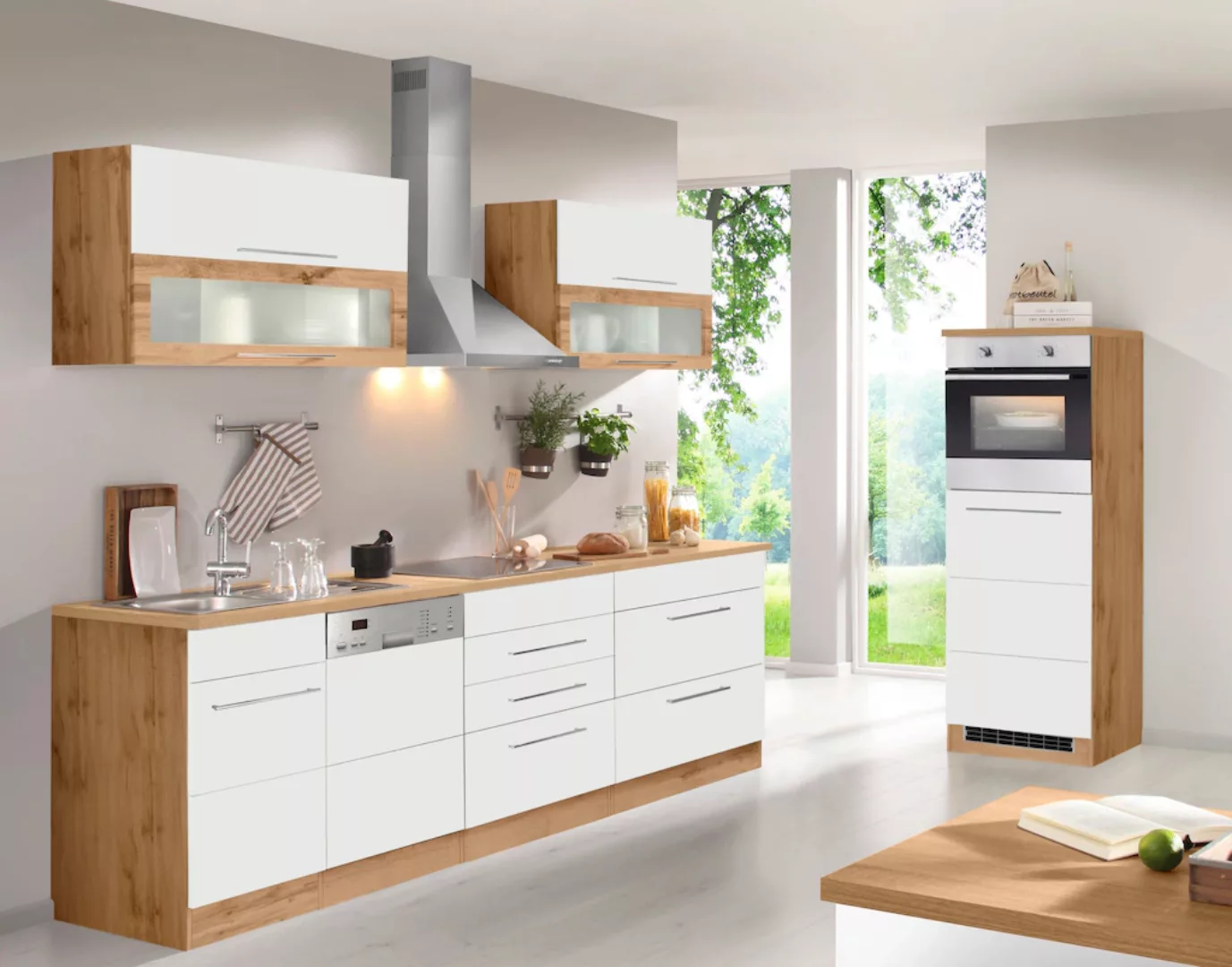 KOCHSTATION Küchenzeile "KS-Wien", Breite 350 cm, wahlweise mit E-Geräten u günstig online kaufen