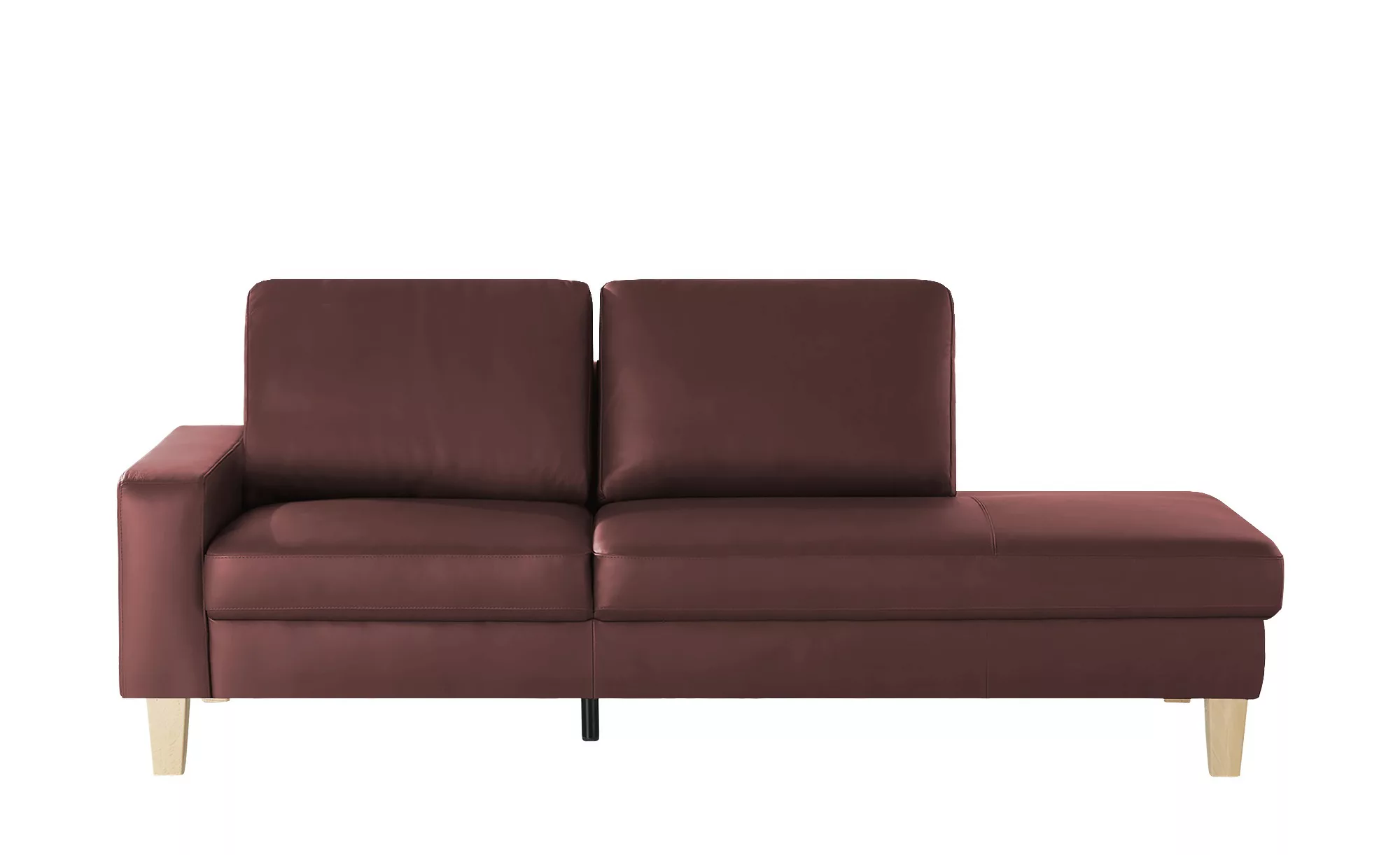 Recamiere  Bena - rot - 213 cm - 86 cm - 97 cm - Polstermöbel > Sofas > Ein günstig online kaufen