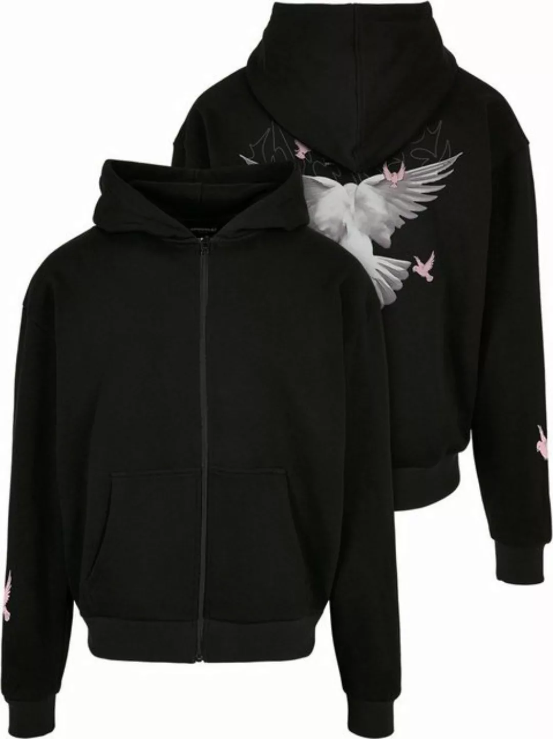 MT Upscale Kapuzenpullover Doves Oversize Zip Hoodie günstig online kaufen