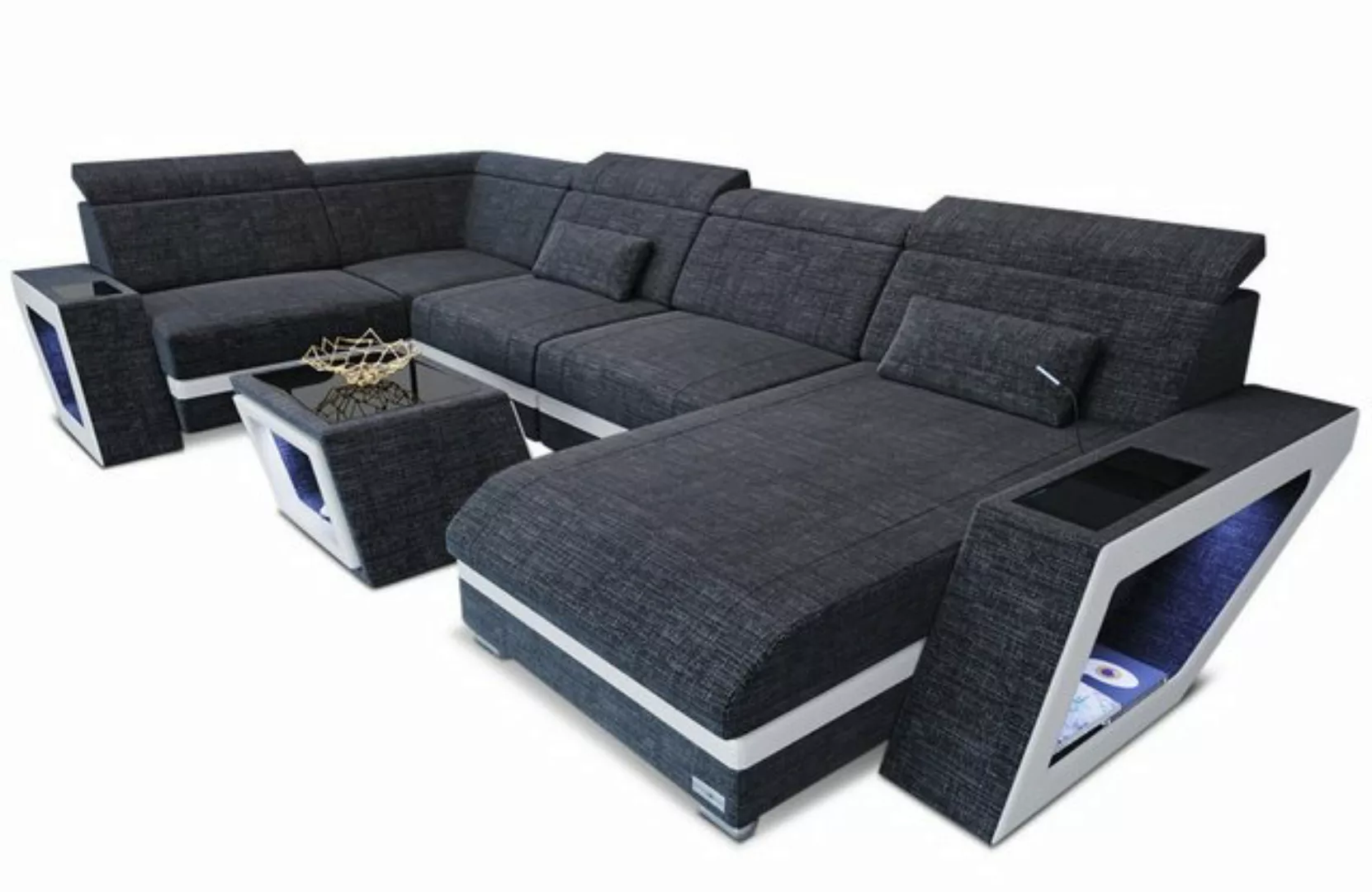 Sofa Dreams Wohnlandschaft Polstersofa Stoff Couch Catania U Form Stoffsofa günstig online kaufen