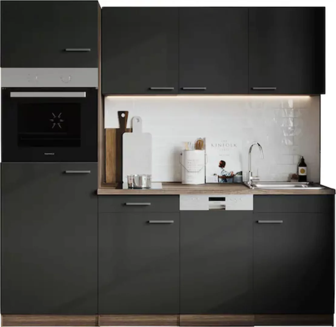 RESPEKTA Küche "Oliver", Breite 205 cm, wechselseitig aufbaubar günstig online kaufen