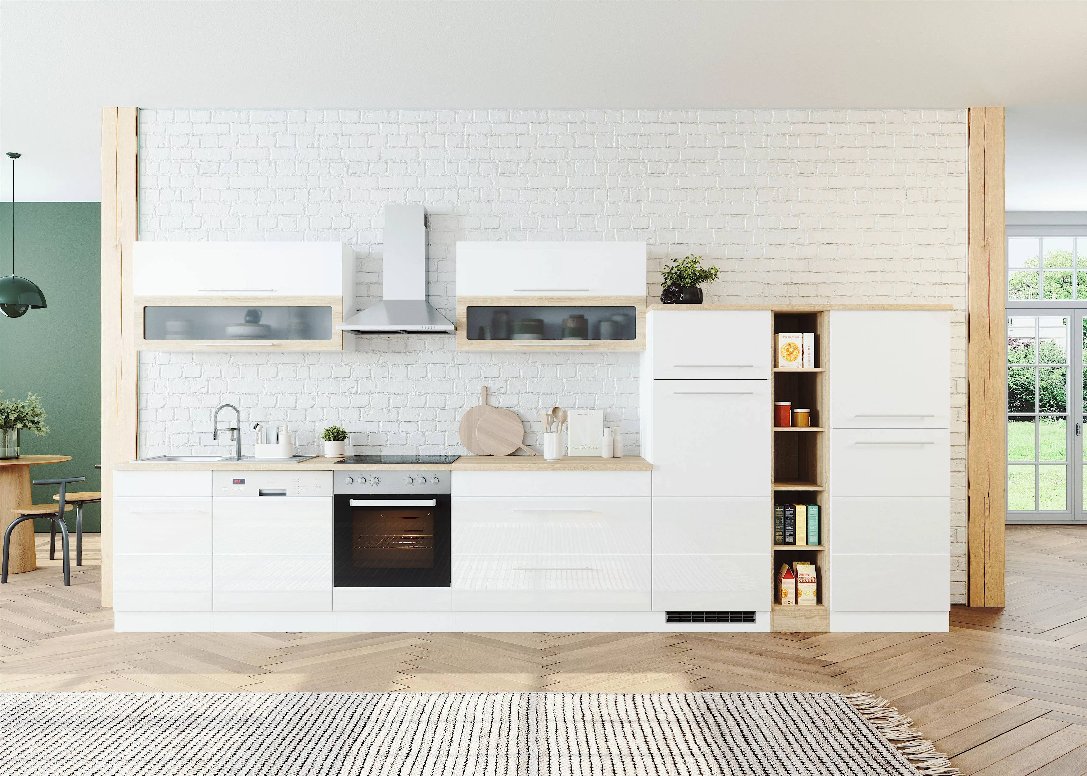 KOCHSTATION Küchenzeile "KS-Wien", Breite 420 cm, wahlweise mit E-Geräten günstig online kaufen