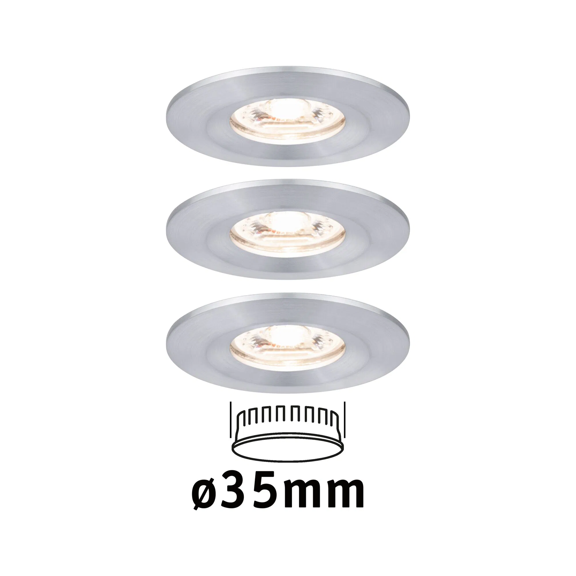 Paulmann "LED Einbauleuchte Nova Mini Coin Basisset starr IP44 rund 65mm Co günstig online kaufen