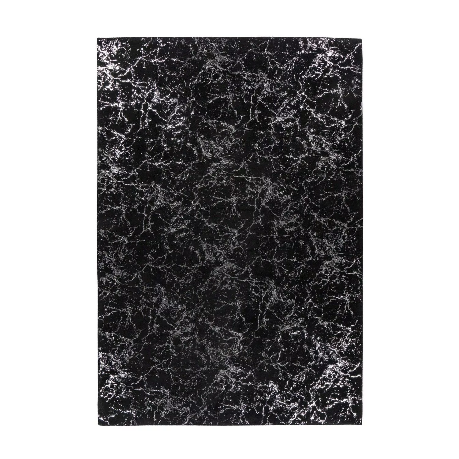 MeGusta Kurzflor Teppich Modern Schwarz - Silber 120x170 cm Magdalena günstig online kaufen