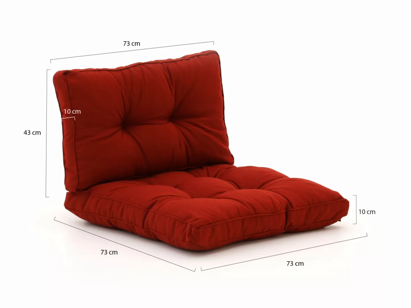 Madison Florance Loungekissen Sitz ca. 73x73 cm Rücken ca. 73x43 cm günstig online kaufen