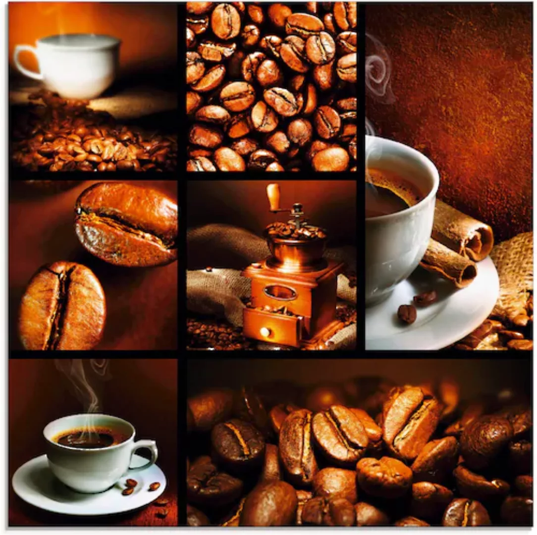 Artland Glasbild "Kaffee Collage", Getränke, (1 St.), in verschiedenen Größ günstig online kaufen