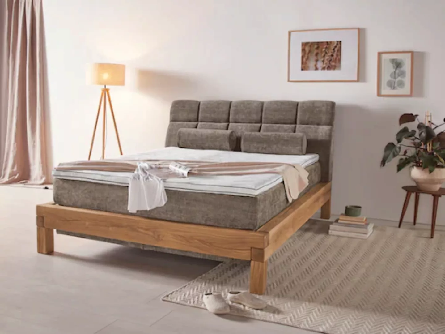 Home affaire Boxspringbett "Villads", Liegefläche: 160/200 cm aus Balkeneic günstig online kaufen