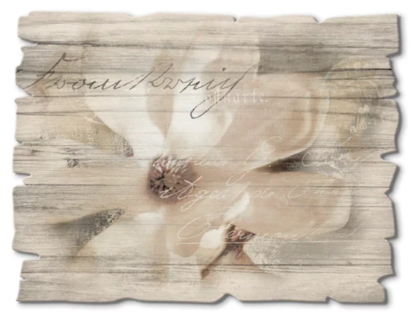 Artland Holzbild "Magnolie Detail", Blumen, (1 St.) günstig online kaufen