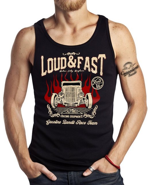 GASOLINE BANDIT® Tanktop Rockabilly Hot-Rod Muskel Shirt: Loud and Fast günstig online kaufen