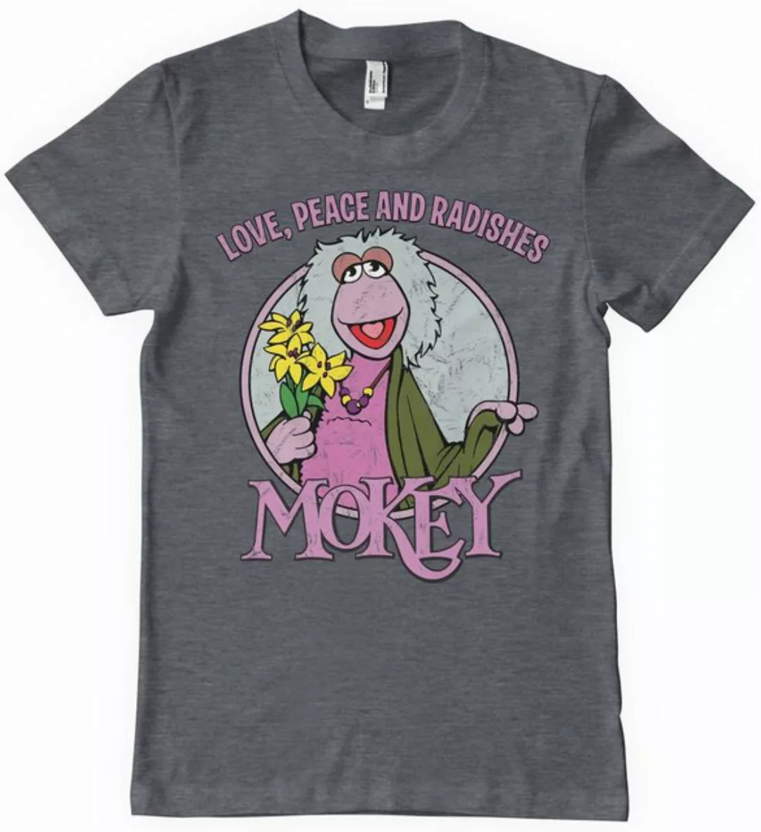 Fraggle Rock T-Shirt Mokey Love, Peace And Radishes T-Shirt günstig online kaufen