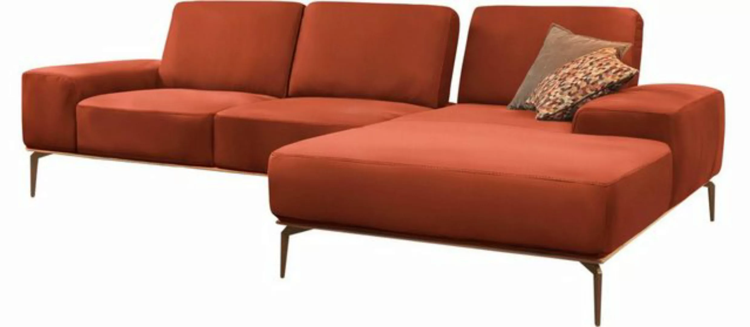 W.SCHILLIG Ecksofa run, mit Holzsockel, Füße in Bronze pulverbeschichtet, B günstig online kaufen