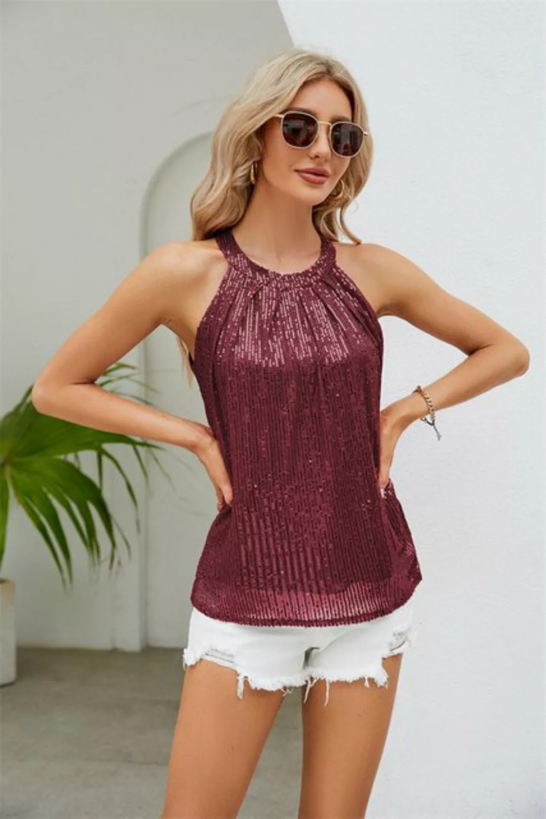 AFAZ New Trading UG Paillettenshirt Strahlende Sommertage: glitzernde Bluse günstig online kaufen