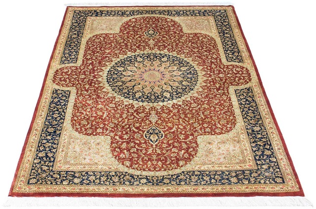 morgenland Orientteppich »Perser - Ghom - 154 x 100 cm - rost«, rechteckig, günstig online kaufen