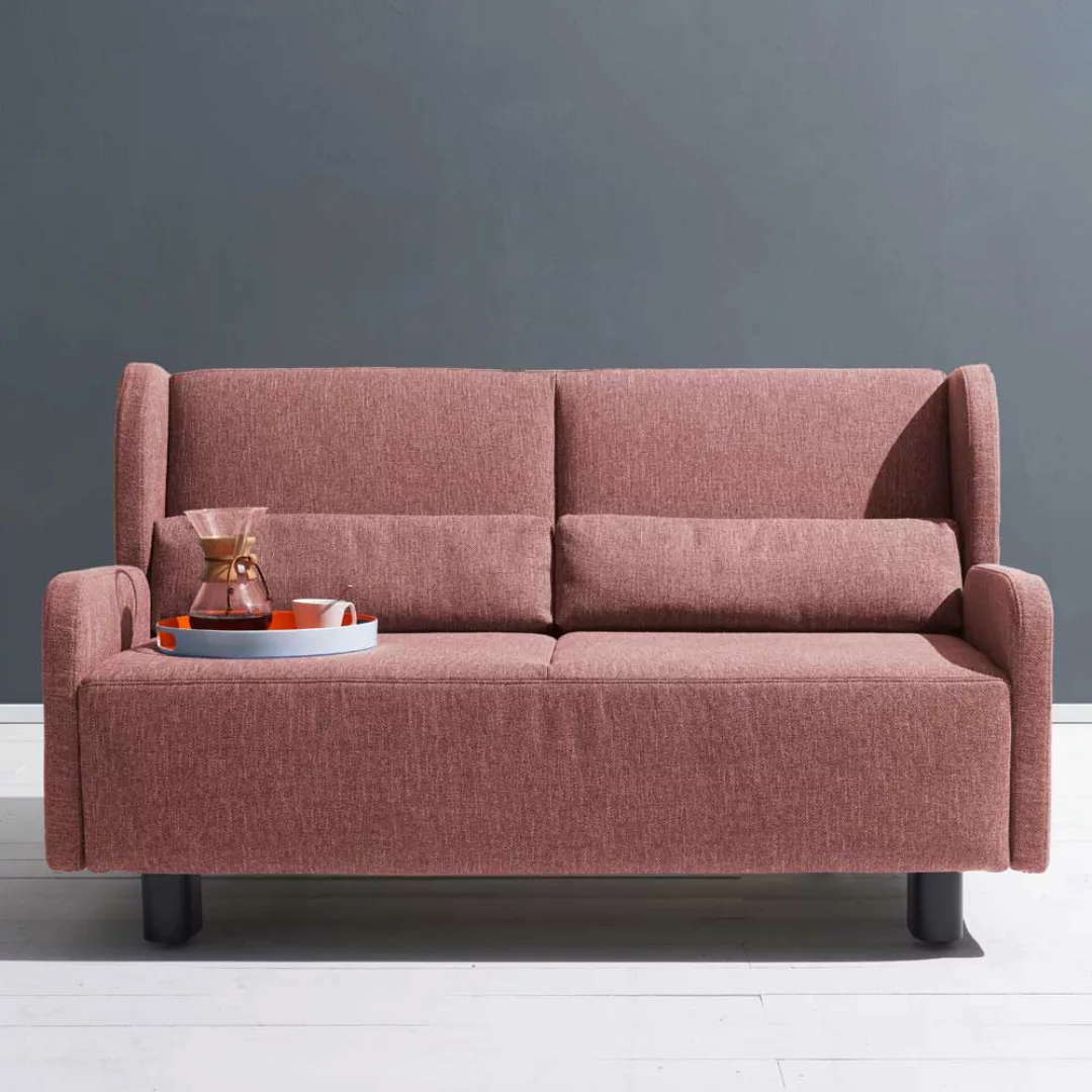 Klappcouch in Rosa Webstoff Made in Germany günstig online kaufen