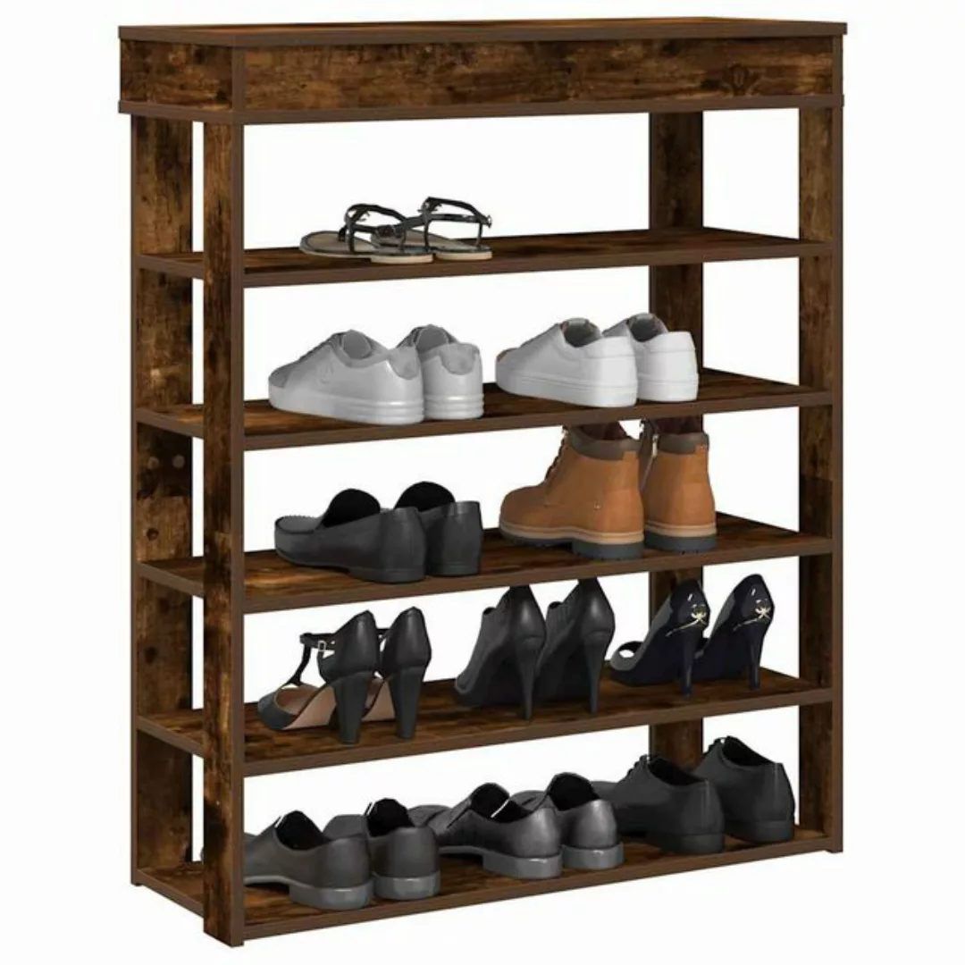 vidaXL Schuhschrank Schuhregal Räuchereiche 80x30x98 cm Holzwerkstoff günstig online kaufen