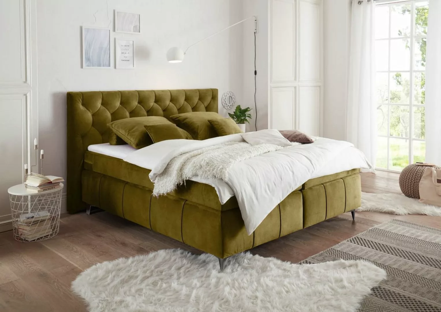 ED EXCITING DESIGN Boxspringliege (180 x 200 cm, Pembroke) günstig online kaufen