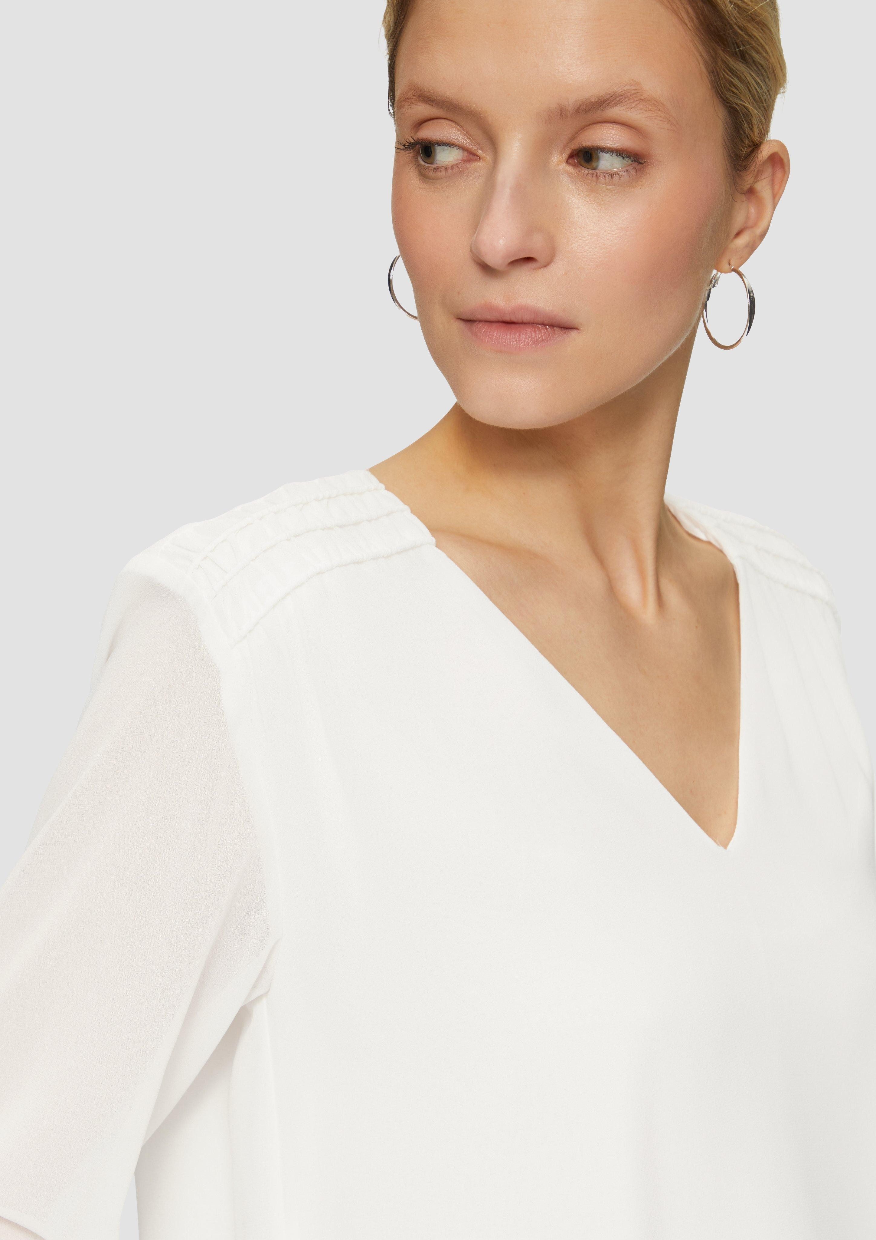 s.Oliver BLACK LABEL Langarmbluse Chiffon-Bluse mit günstig online kaufen