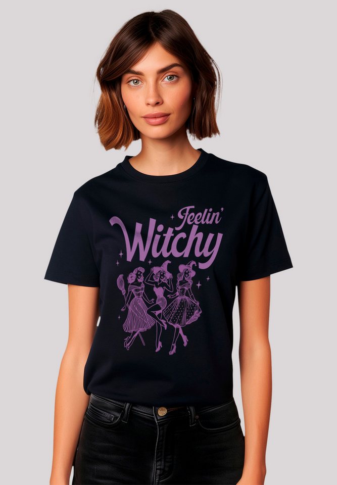 F4NT4STIC T-Shirt Halloween Witch feelin witchy Premium Qualität, Halloween günstig online kaufen