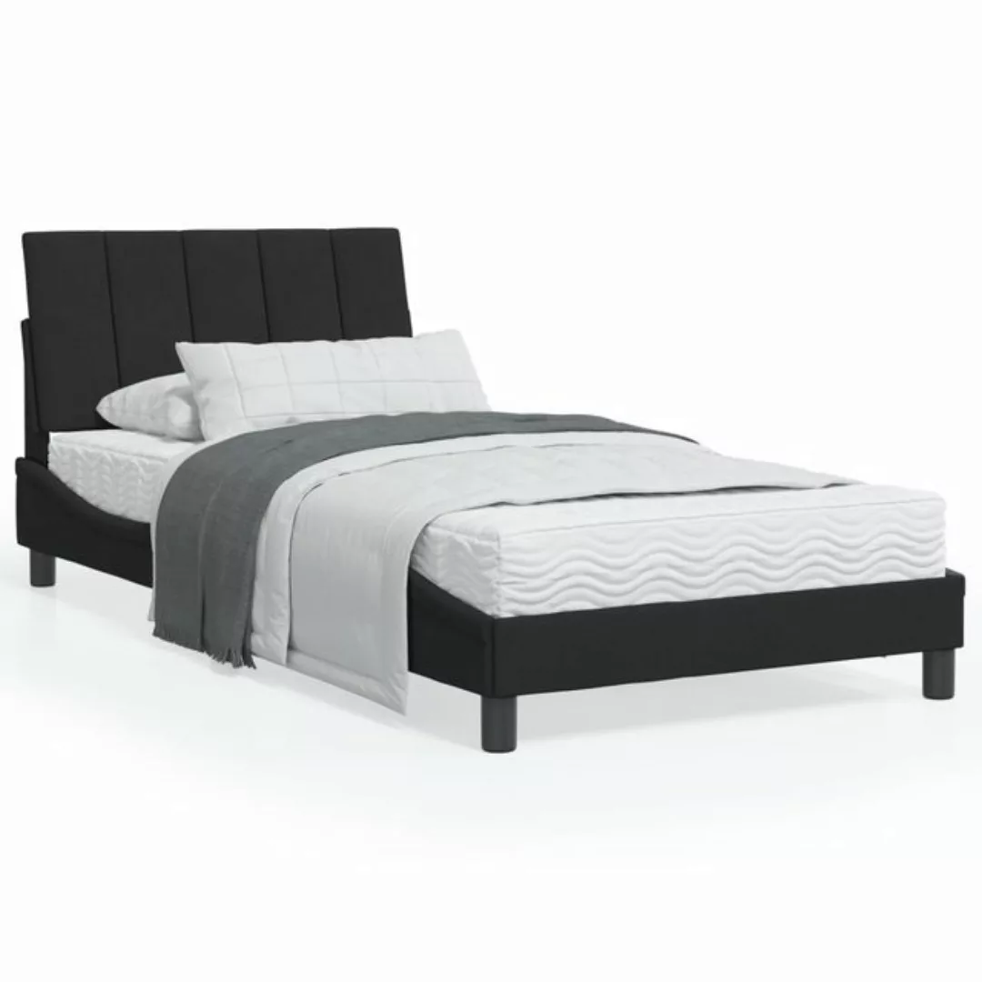 vidaXL Bett Bett mit Matratze Schwarz 100x200 cm Samt günstig online kaufen