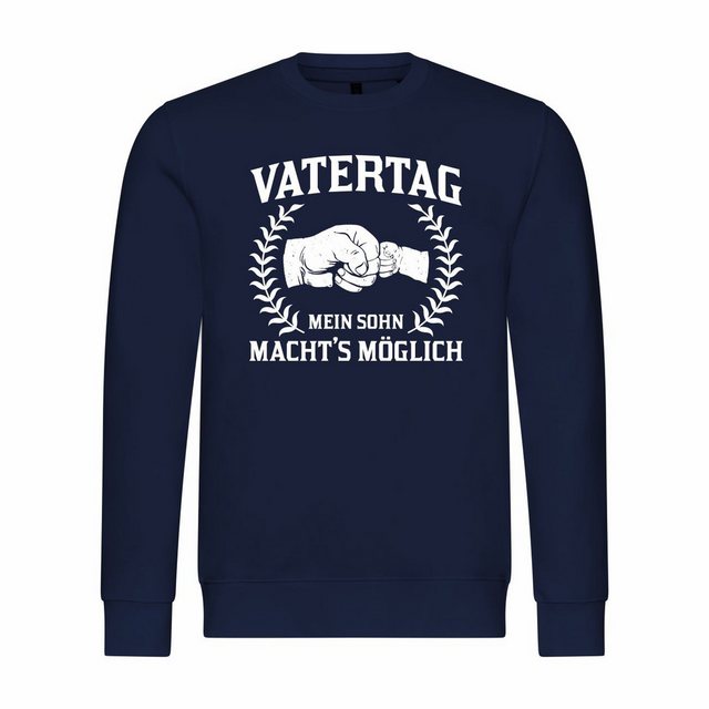 deinshirt Rundhalspullover Herren Sweatshirt Vatertag mein Sohn machts mögl günstig online kaufen