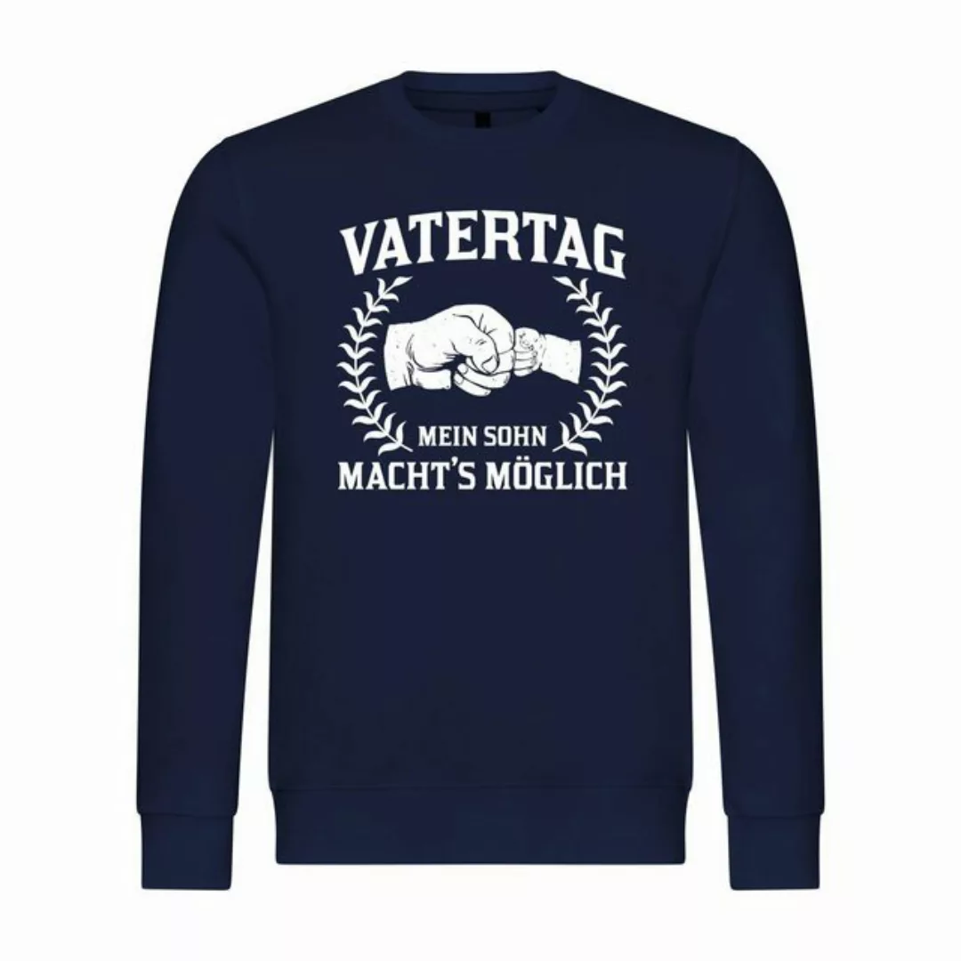 deinshirt Rundhalspullover Herren Pullover Vatertag mein Sohn machts möglic günstig online kaufen