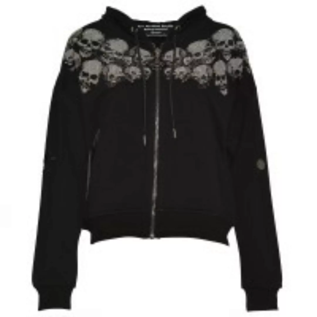 Damen Sweatjacke - Silver Skull - black günstig online kaufen