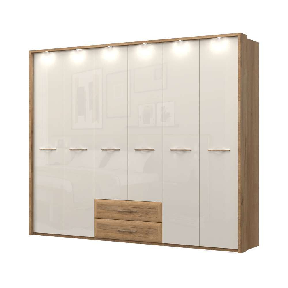 Home affaire Kleiderschrank "Gala, beige hochglänzend UV lackiert, kratzfes günstig online kaufen