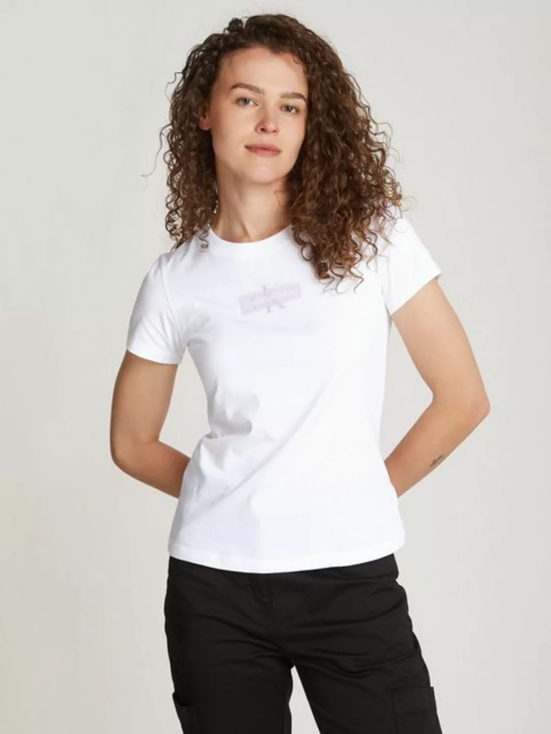 Calvin Klein Jeans T-Shirt OUTLINED CK SLIM TEE mit Logodruck günstig online kaufen