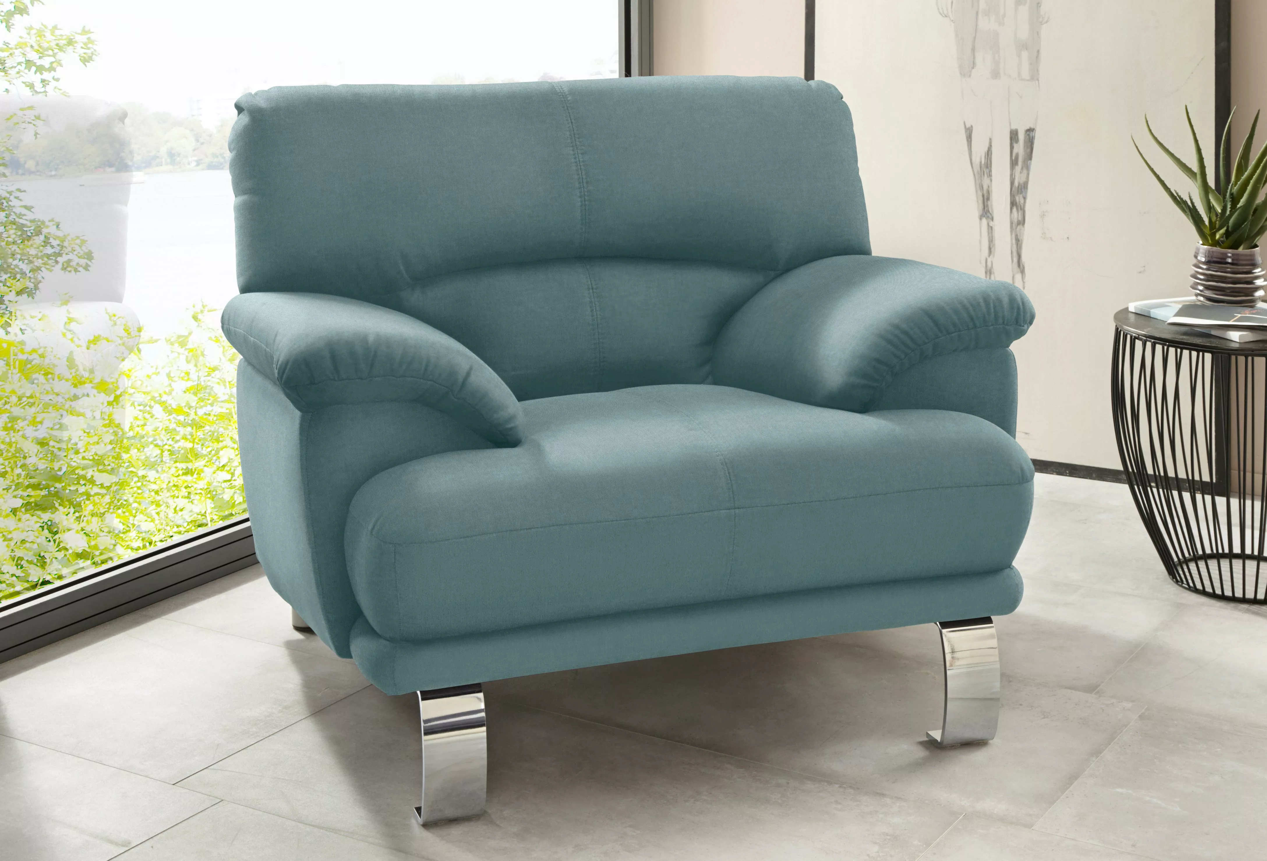 TRENDMANUFAKTUR Sessel »Cecilia II, Loungesessel in italienischem Design«, günstig online kaufen