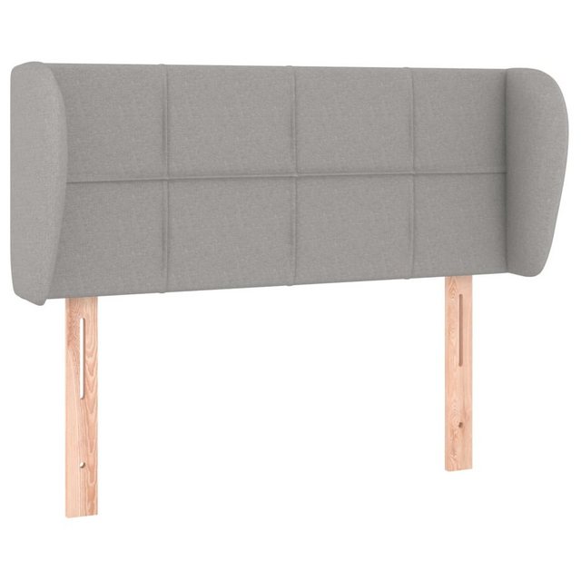 vidaXL Bett, Kopfteil mit Ohren Hellgrau 103x23x78/88 cm Stoff günstig online kaufen