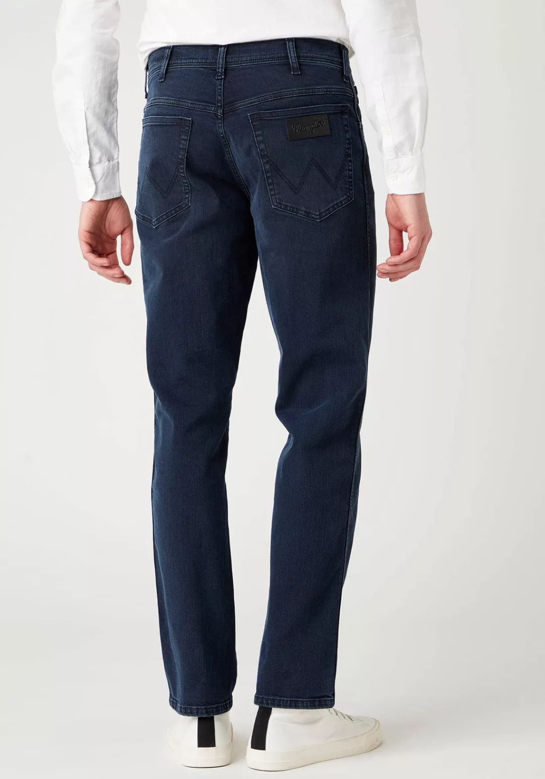 Wrangler Herren Jeans Texas Slim Fit Stretch - Blau - Bruised River günstig online kaufen