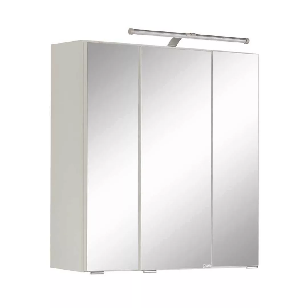 Badezimmer Komplettset in Wildeichefarben und Weiß LED Beleuchtung (fünftei günstig online kaufen
