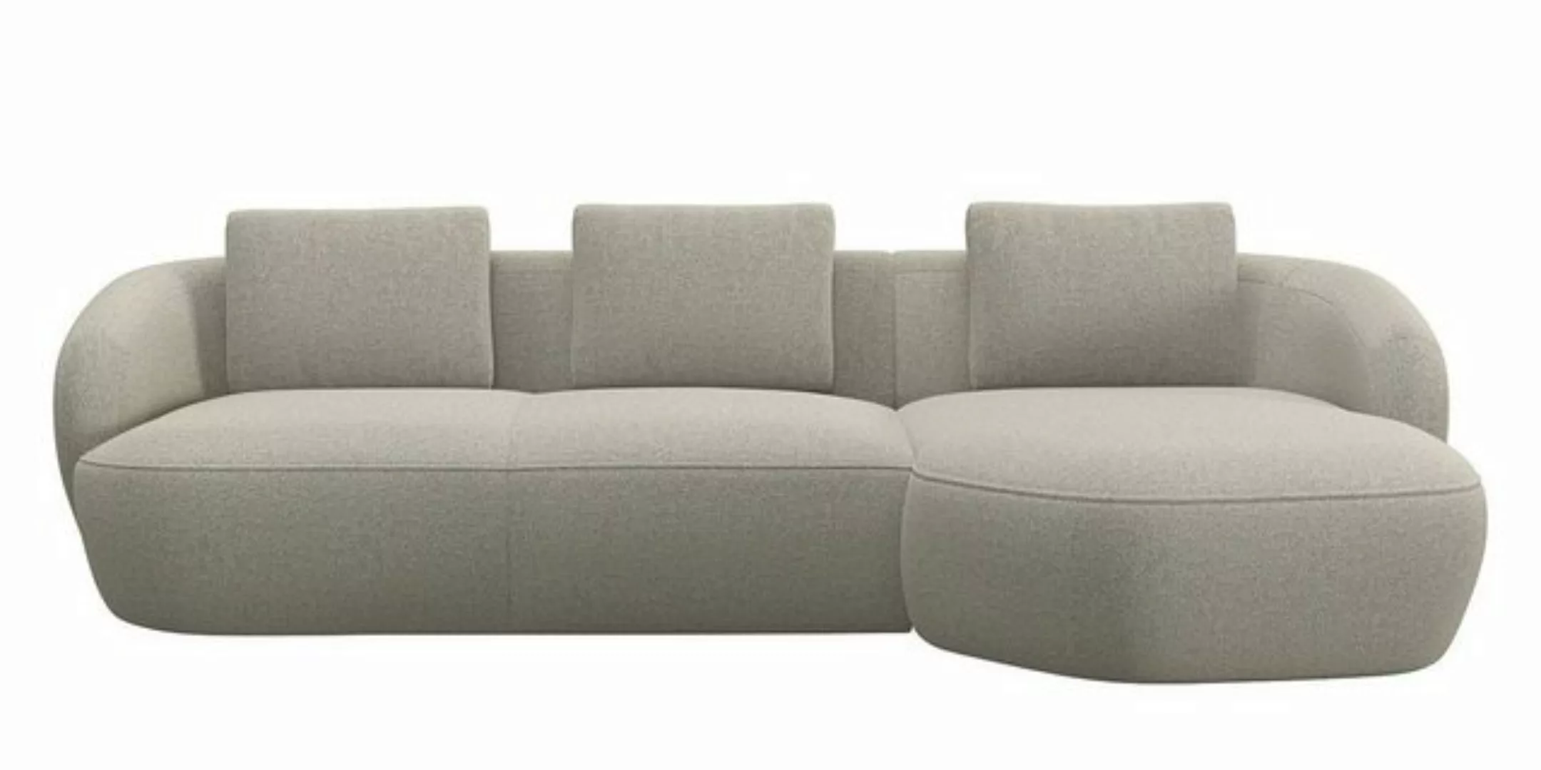 FLEXLUX Wohnlandschaft Torino, rund, L-Form, Sofa-Ecke mit Recamiere, Longc günstig online kaufen