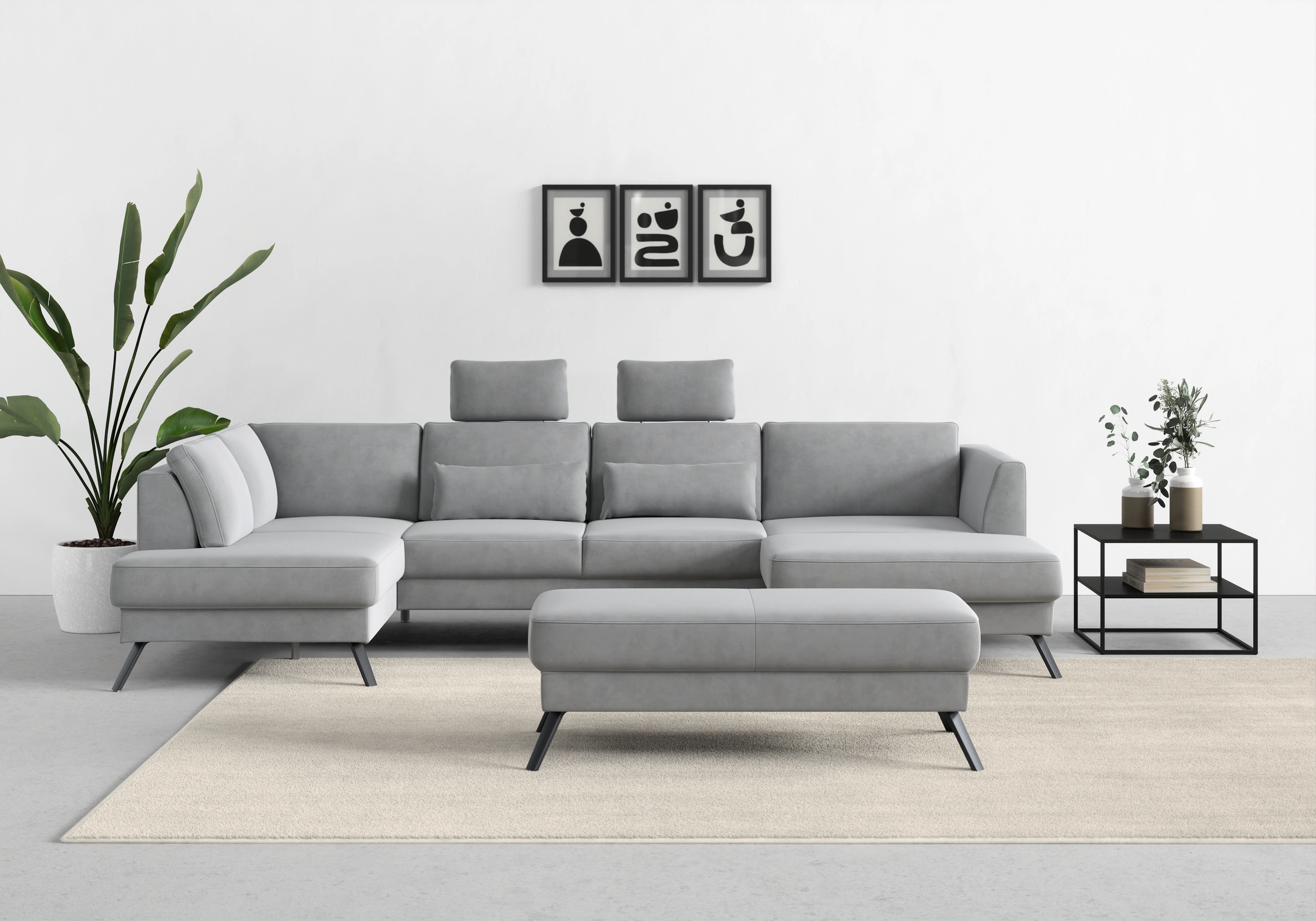 sit&more Wohnlandschaft "Lindholm U-Form", mit Sitztiefenverstellung und Fe günstig online kaufen