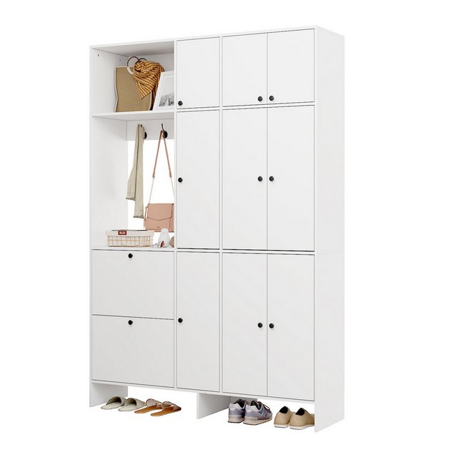 FUFU&GAGA Schuhschrank Schuhschrank mit 11 Türen, 150 * 40 * 220CM, Weiß, M günstig online kaufen