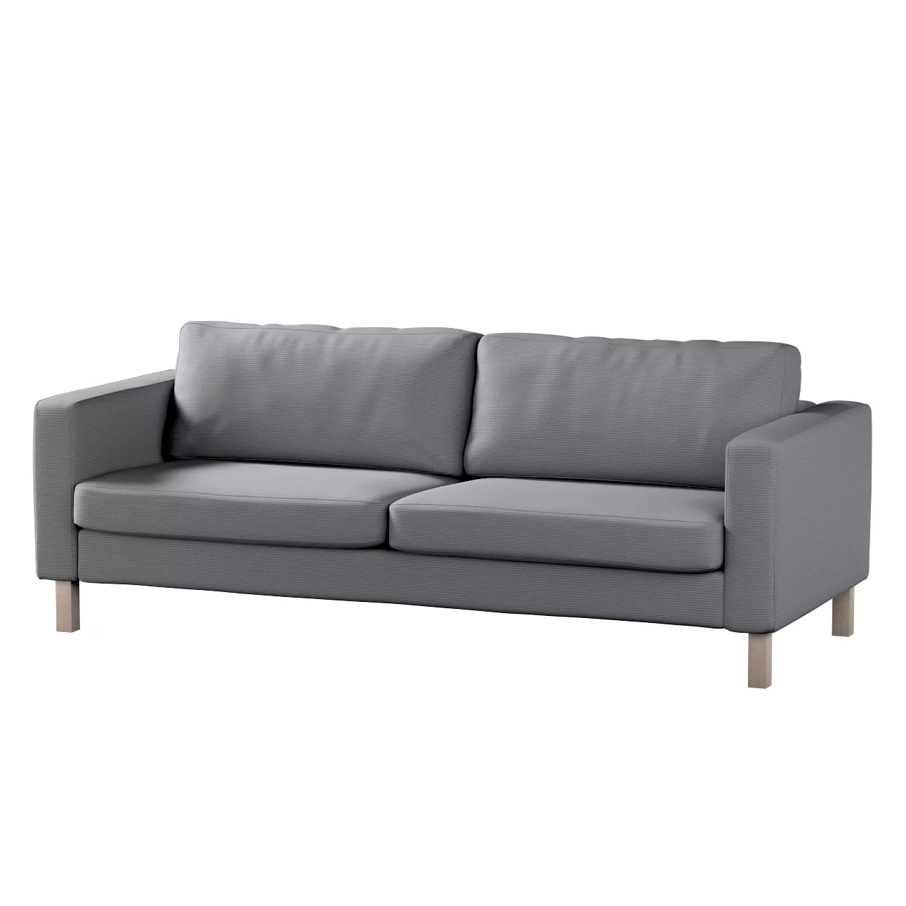 Bezug für Karlstad 3-Sitzer Sofa nicht ausklappbar, kurz, hellgrau, Bezug f günstig online kaufen