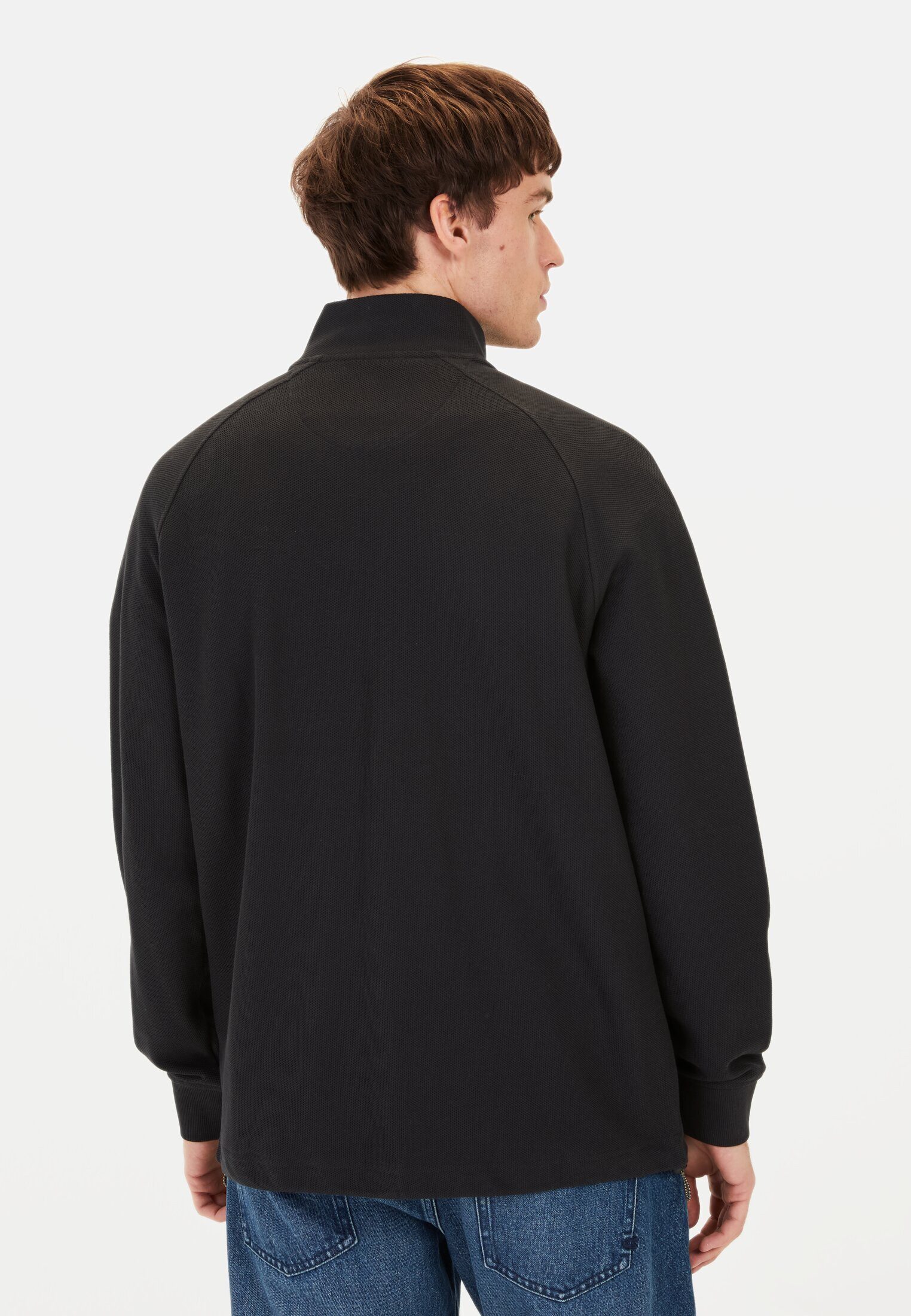 camel active Fleecejacke mit Stehkragen Markenlogo günstig online kaufen