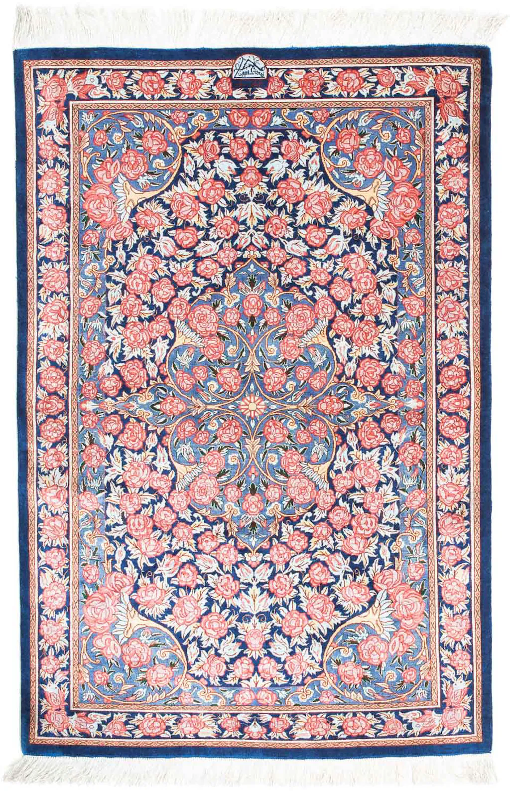morgenland Orientteppich »Perser - Ghom - 119 x 77 cm - dunkelblau«, rechte günstig online kaufen
