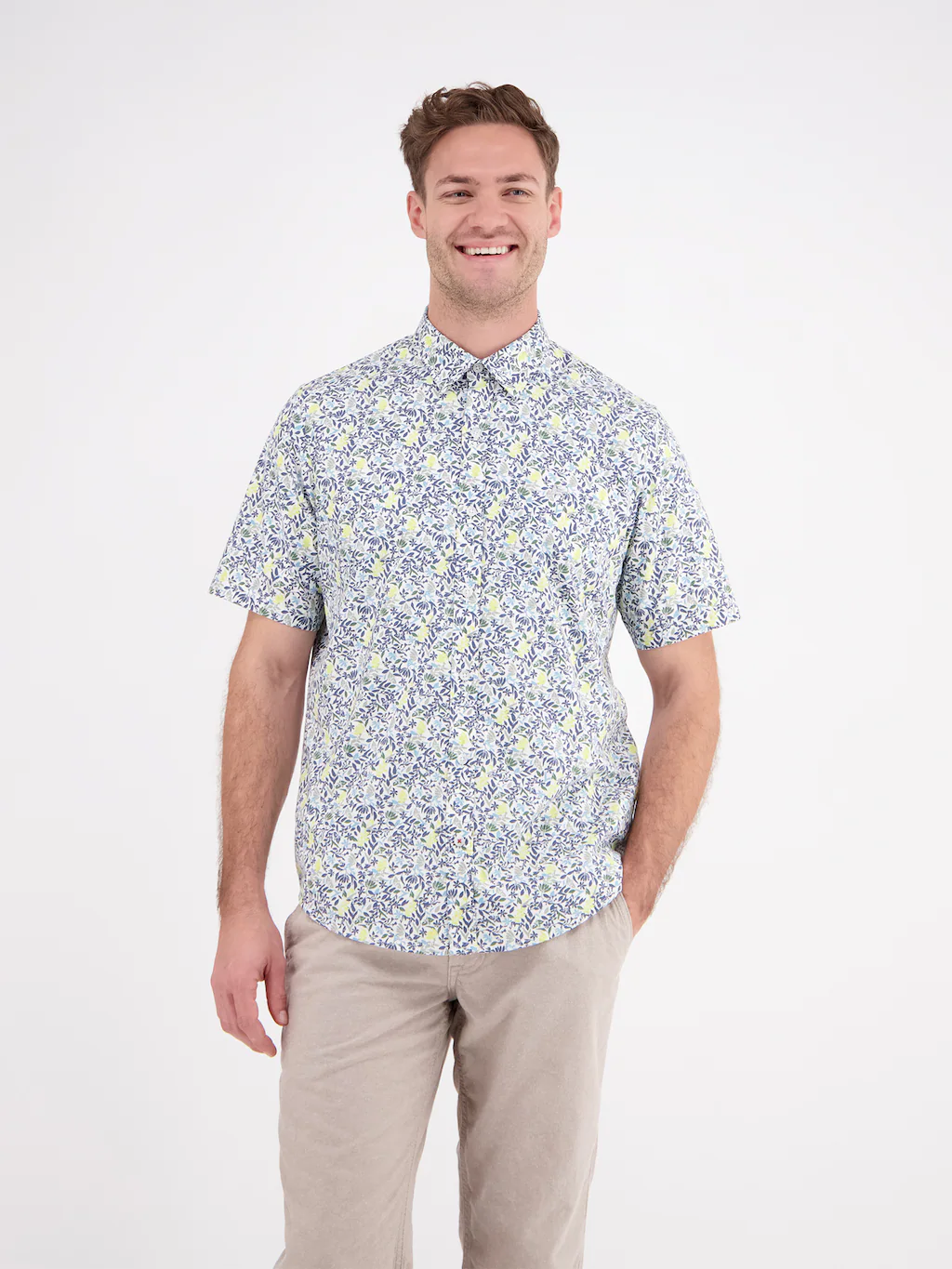 LERROS Kurzarmhemd "LERROS Herren Halbarmhemd, floral bedruckt" günstig online kaufen