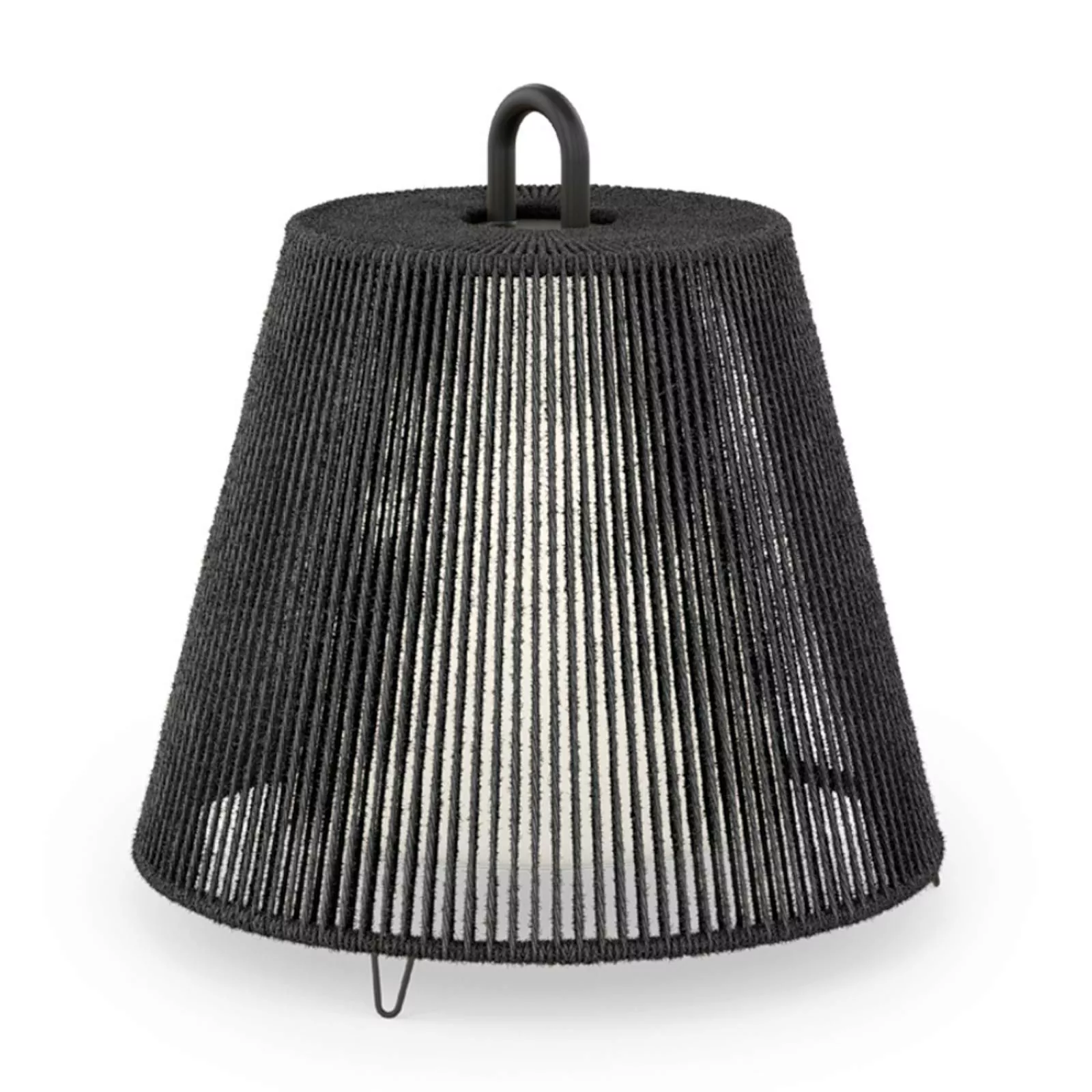 WEVER & DUCRÉ Lampenschirm Costa 1.0, schwarz, Seil, Ø 39 cm günstig online kaufen