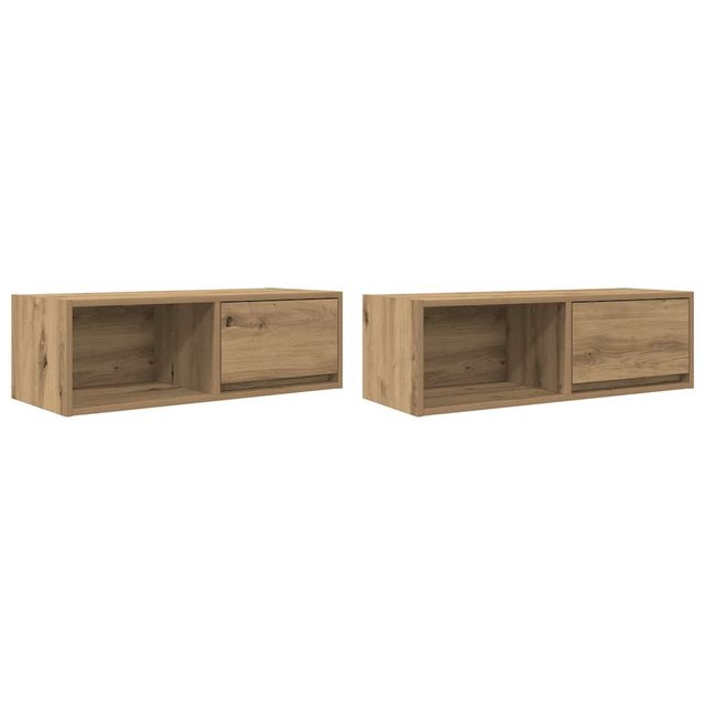 vidaXL TV-Schrank TV-Schränke 2 Stk. Artisan-Eiche 80x31x25,5 cm Holzwerkst günstig online kaufen