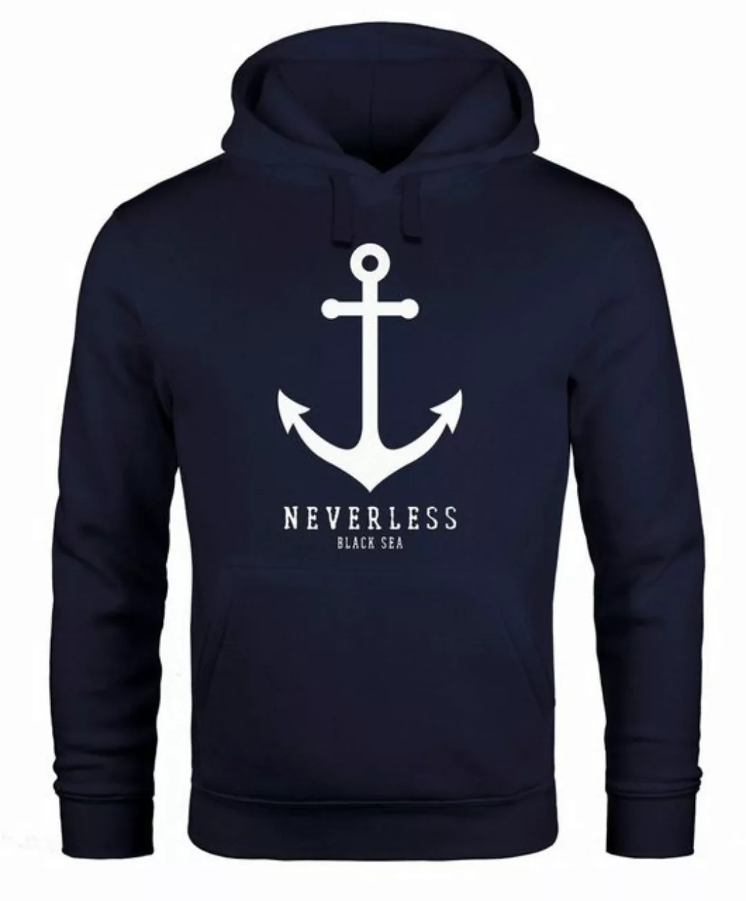 Neverless Hoodie Hoodie Herren Anker Nautical Sailor Segeln Kapuzen-Pullove günstig online kaufen