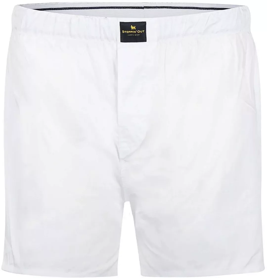 Steppin' Out Boxershort Poplin Weiß - Größe S günstig online kaufen