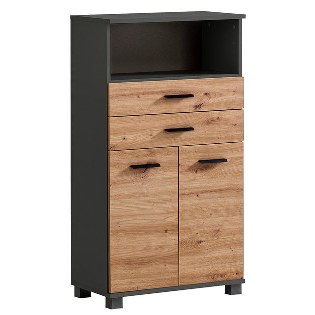 Lomadox Hochschrank PROVIDENCE-80 in anthrazit, 60cm breit günstig online kaufen