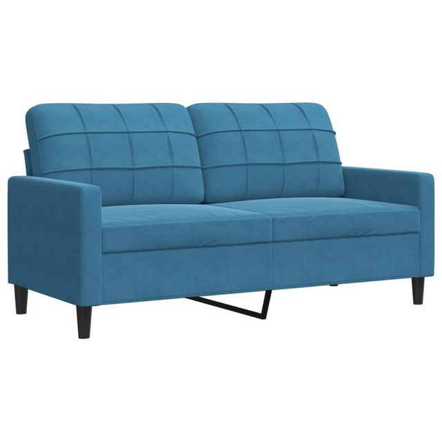 vidaXL Sofa Sofa/ 2-Sitzer/ 3-Sitzer Samt, 140 cm, Blau günstig online kaufen