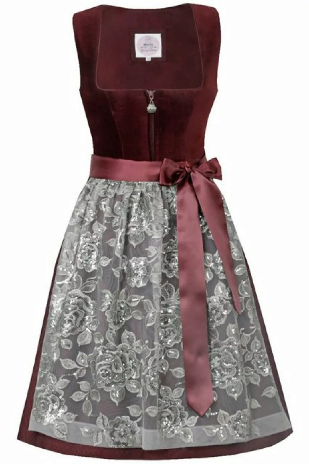 MarJo Dirndl Samt Dirndl 2tlg. - VEITSBRONN II - wine/taupe günstig online kaufen