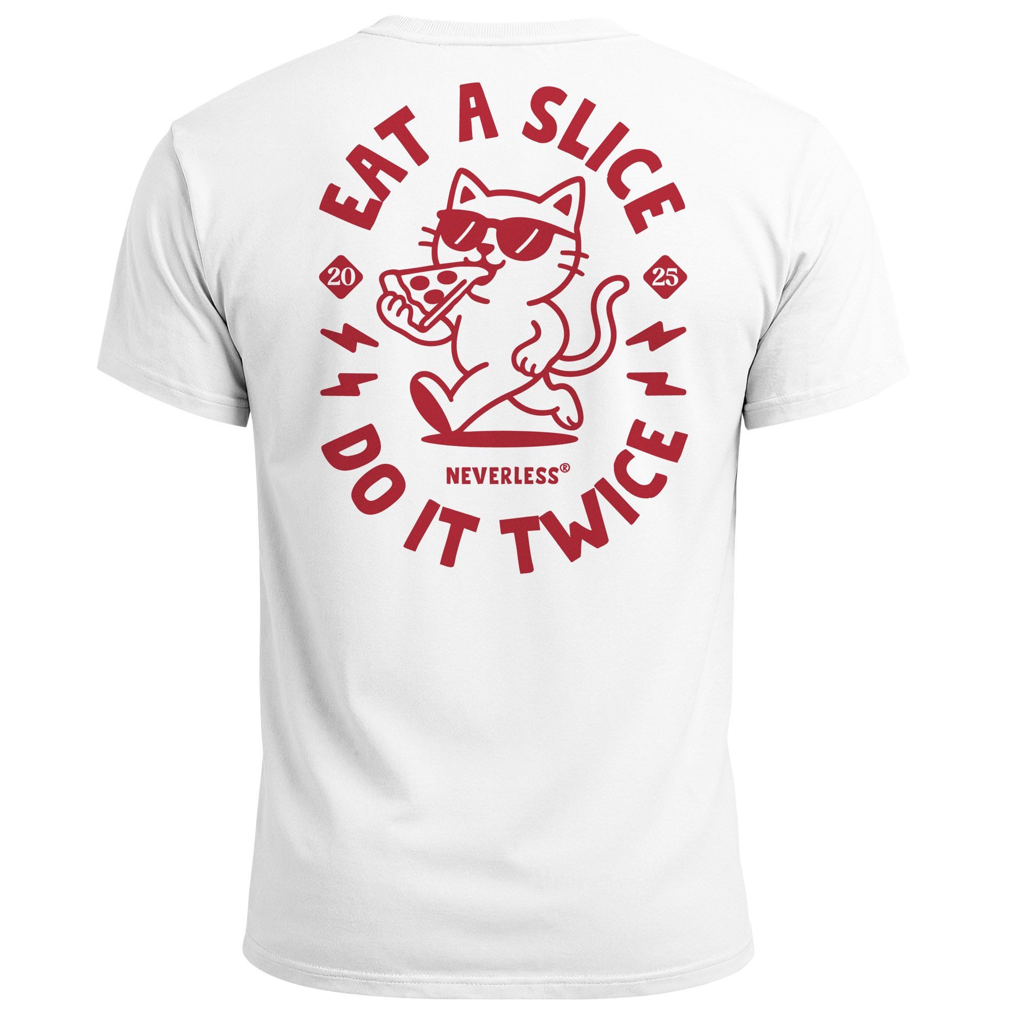 Neverless Print-Shirt Backprint T-Shirt Herren Pizza günstig online kaufen