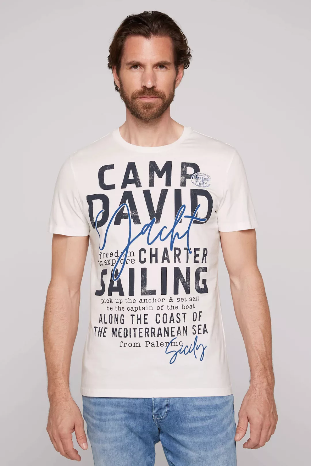 CAMP DAVID Rundhalsshirt, aus Baumwolle günstig online kaufen