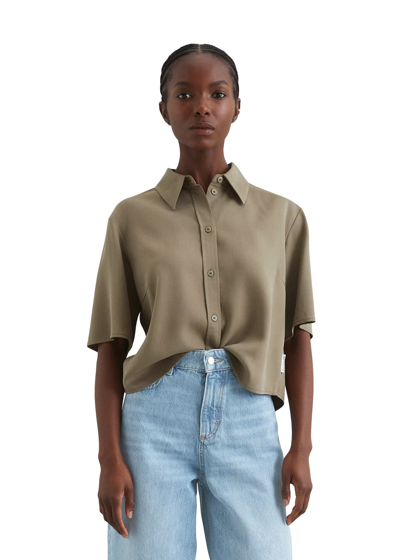 Marc OPolo DENIM Kurzarmbluse "aus TENCEL™ Lyocell" günstig online kaufen